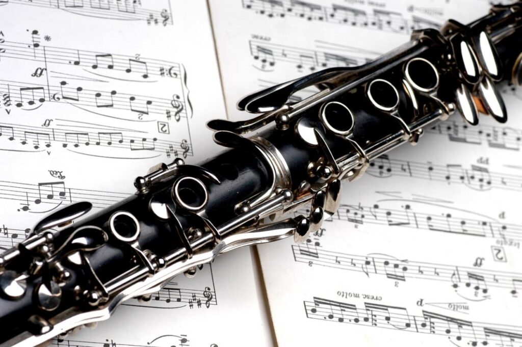 Clarinet and sheet music